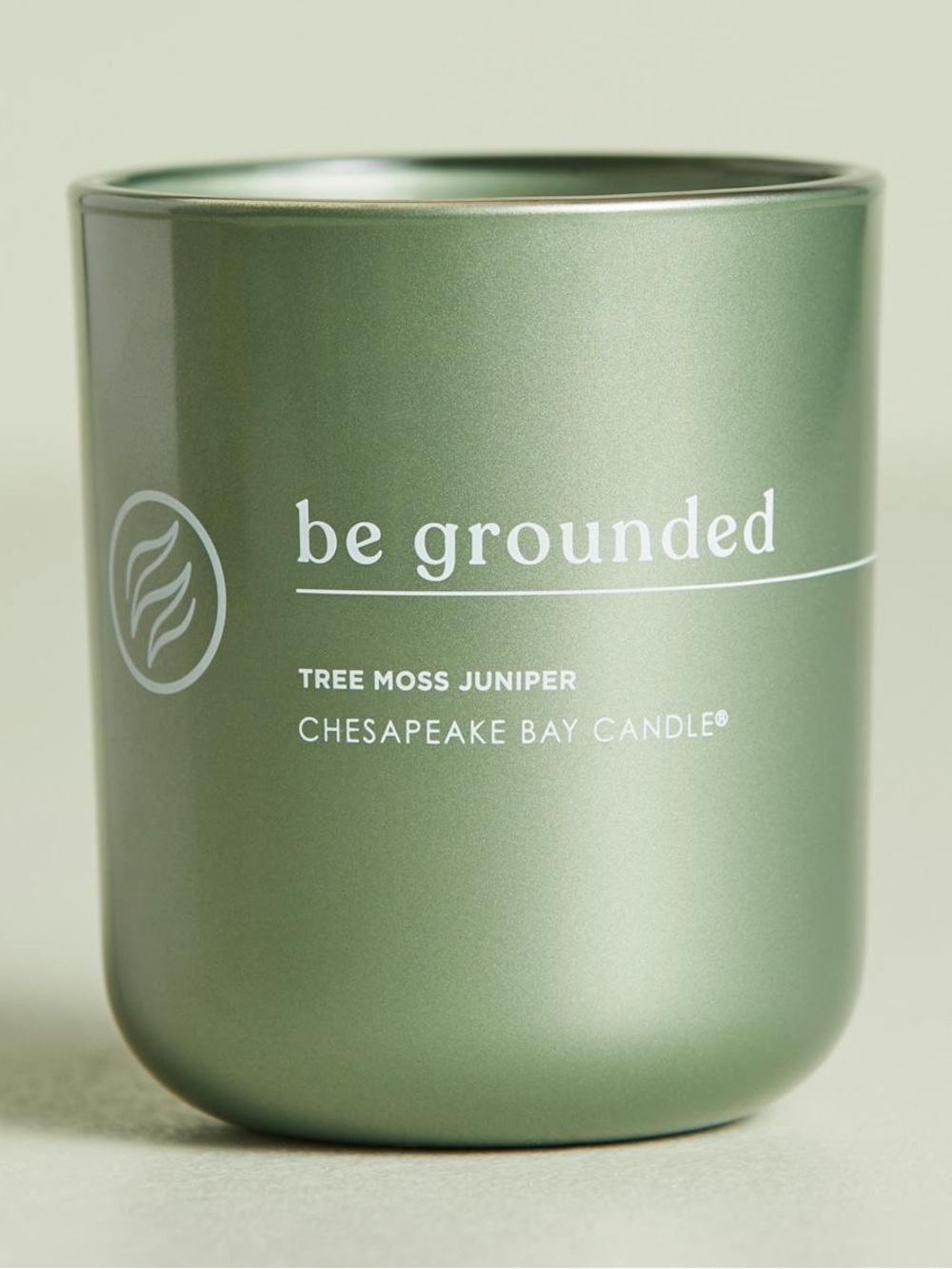 Chesapeake Bay Candle "be grounded" Tree Moss Juniper Candle - Green